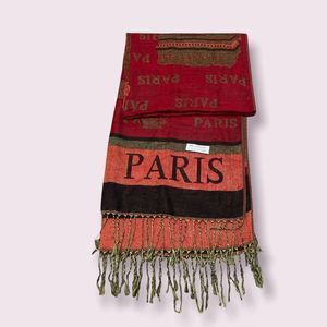 Paris fringe oversized scarf